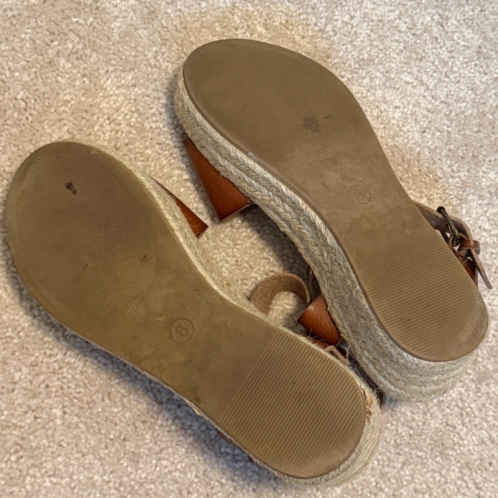 Universal Thread brown platform espadrille wedge sandal, size 8 - Picture 7 of 7